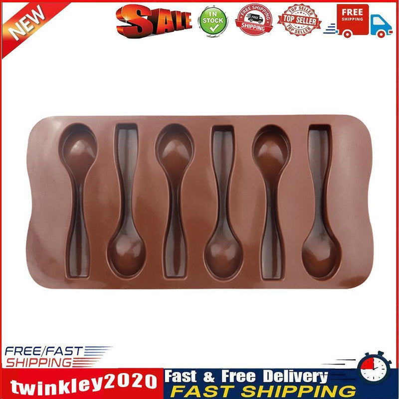 Silicone Chocolate Spoon Baking Non-stick Biscuit Cake Jelly Candy Molds Newly