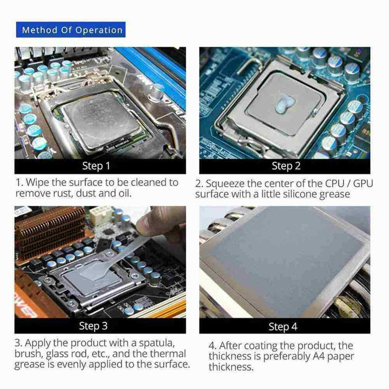 CPU Kühlkörperfett Wärmeleitpaste Weiß Spritzenausführung gut H6U2