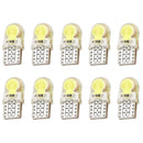 10pcs 12V T10 COB 6SMD Silicone LED Car Light Bulbs 360° Beaming Width Lamp