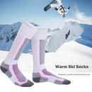 2pcs Winter Warm Thickened Ski Socks Outdoor Stockings (Kids Pink White) Newly