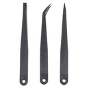 JAKEMY Anti-static Glass Fiber Tweezers Set Straight and Curved Tweezers Newly