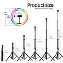 Light RGB LED 10 inch Ring Fill Light with Tripod Stand For TikTok Youtube