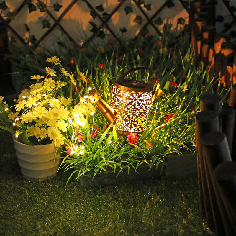 #A Watering Can Fairy String Garden Art Lights Hanging Twinkle Fairy Lights