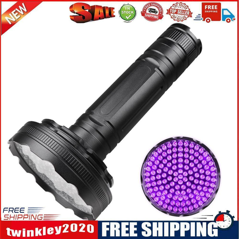 Waterproof 128 LED UV Ultraviolet Inspection Torch Lamp 395nm Flashlight