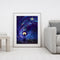 Girl and Planet Oil Paint By Numbers Kits Canvas Drawing DIY Coloring Pictures