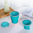 250mL Portable Foldable Silicone Cup Outdoor Retractable Ultra-thin Drinking Mug