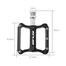 2pcs GUB GC020-DU Aluminum Alloy Folding Mountain Bike Baring Pedals(Black)