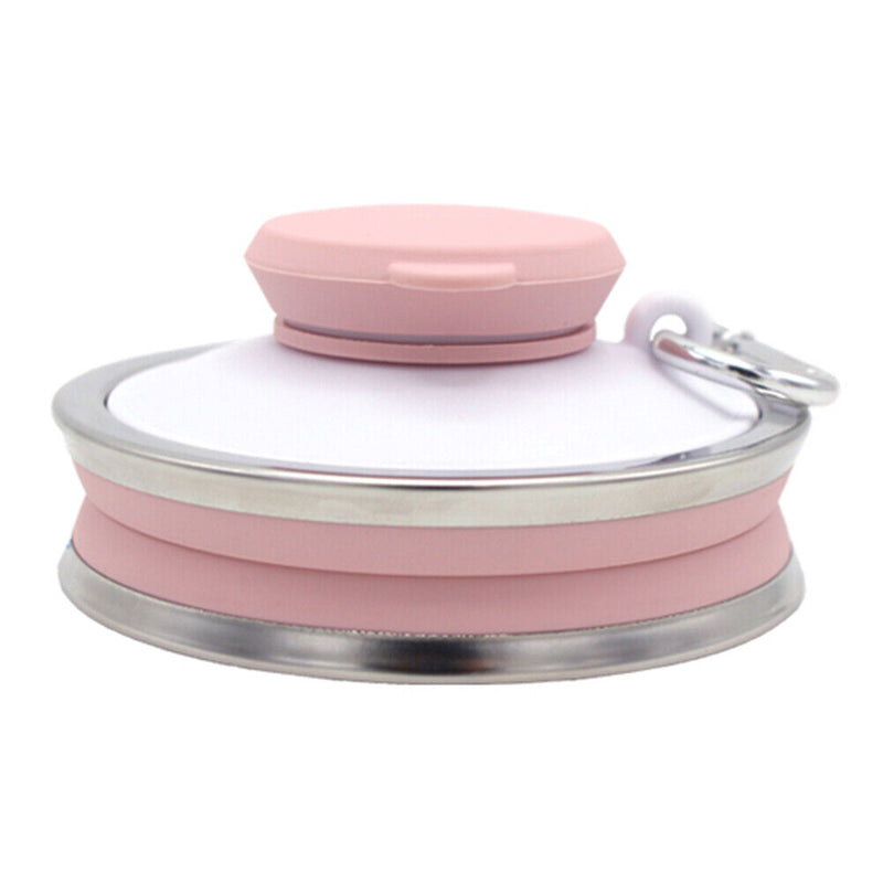 Sports 500mL Collapsible Soft Kettle Outdoor Silicone Water Bottle (Pink) Newly