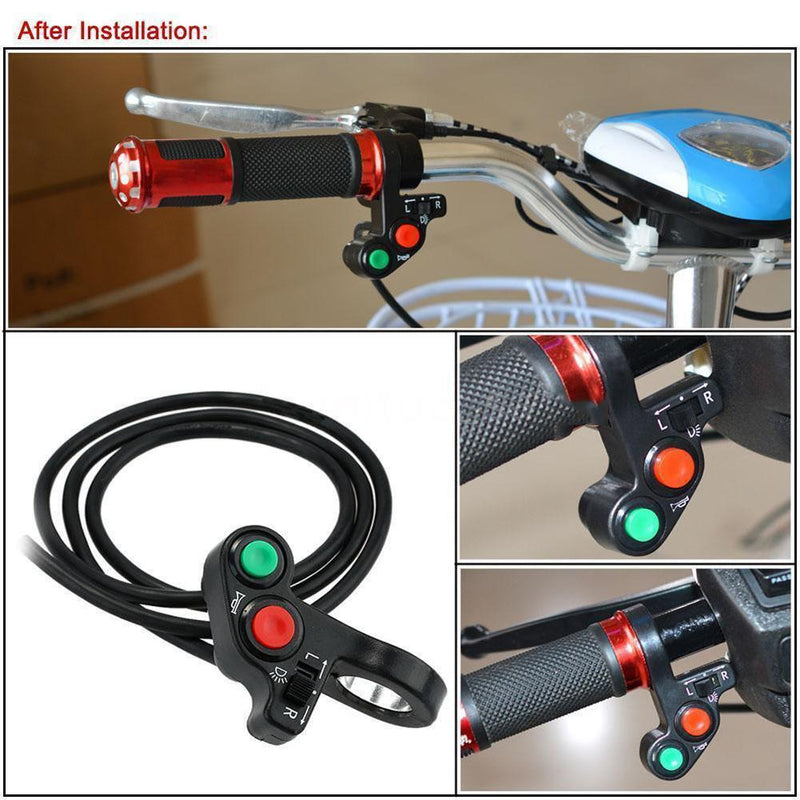 7/8inch Motorcycle ATV Bike Handlebar Horn Turn Signal On/Off Light Switch