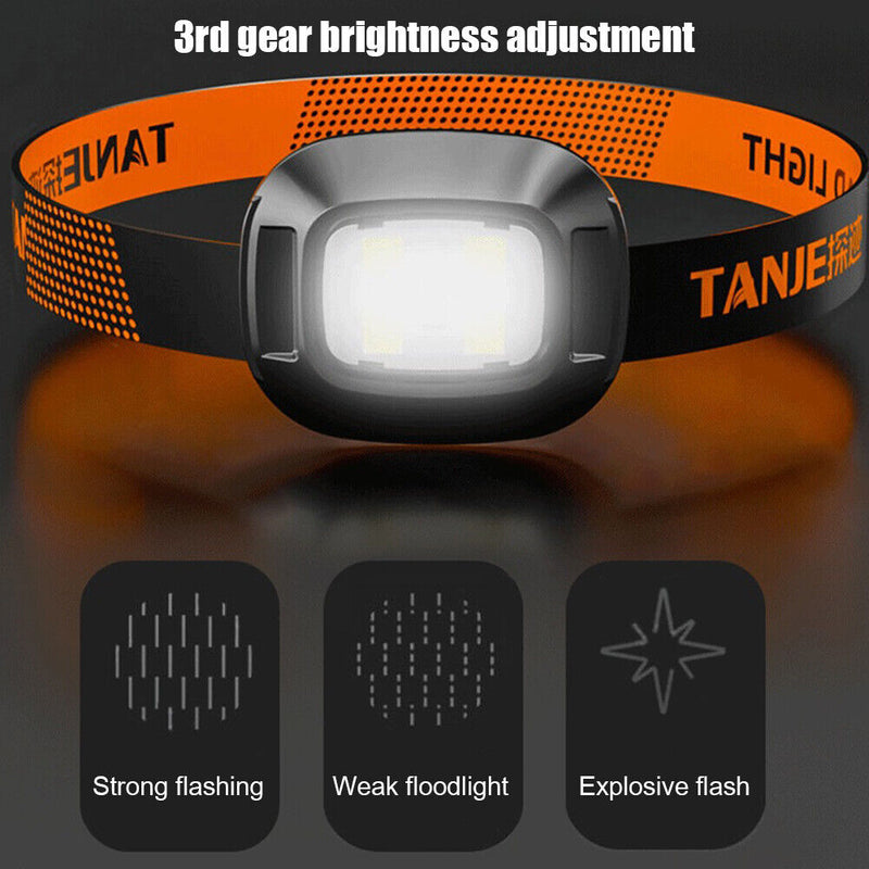 Waterproof 4 LED Flashlight 3 Modes 500LM Headlight for Fishing Cycling Newly