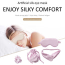 Silk Sleeping Eyepatch Headband Hair Tie Help to Sleep Aid Blindfold for Rest