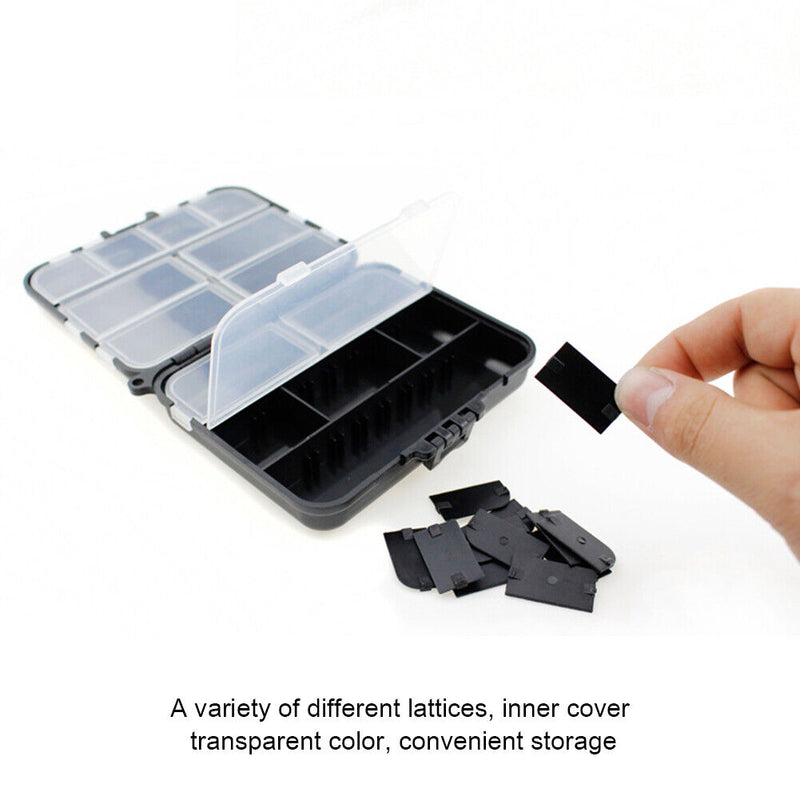 Double Sided Folding Fishing Tackle Box Multi Compartment Bait Hook Storage