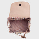Straw Weave Bucket Backpack Summer Beach Women Female Belt Bucket Travel Daypack
