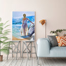 Beach Girl Paint By Numbers Kit DIY Frameless Art Picture On Canvas Craft