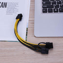 5pcs 6Pin Port to Dual 8(6+2)Pin Port Splitter Power Cable for Cards