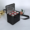 Portable Drink Beer Foil Insulation Cooler Bag Lunch Thermal Pack (Black S)