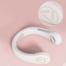 #A 4000mAh Air Conditioner Cooling Hanging Neck Fan Leafless Personal Wearable F