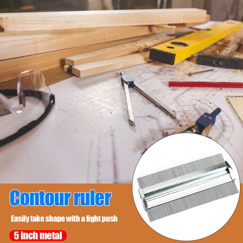 Contour Gauges Copy Duplicator Template Profile Measuring Ruler (5 in) Newly