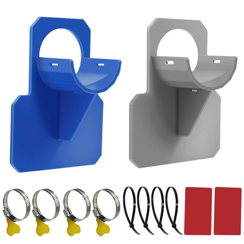 Pipe Holder for Intex Above Ground Pool Hose Outlet Bracket w/ Clamp (Grey)