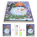 DIY Christmas Snowman Special Shaped Diamond Painting 60 Page A5 Notebook Crafts
