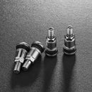 Bolt-in Stainless Steel Car Wheel Tire Valve Stems with Dust Caps (4pcs) Newly
