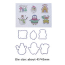 Silicone Stamp+Metal Cutting Dies Stencil Frame Scrapbook Christmas Xmas