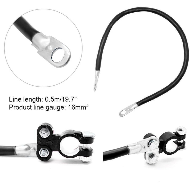 0.5mx16mm² Battery Cable Copper Wire for Solar Marine Power Inverter(Black)