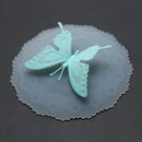Cute Butterfly Silicone Cup Lids Anti-dust Leakproof Mugs Cover (Blue) Newly