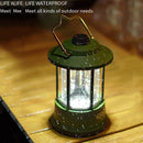 Retro Outdoor Camping Lamp Type-C USB Rechargeable Portable Lantern (Green)