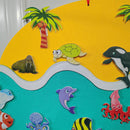 Children DIY Felt Animal Tree Handmade Montessori Educational Toys (Ocean) Newly