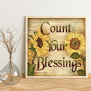 5D DIY Diamond Painting Blessings Full Round Drill Art Letter Picture Home Decor