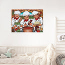 Three Chefs Canvas Paint By Numbers Oil Hand Painted Drawing Kit Home Decor