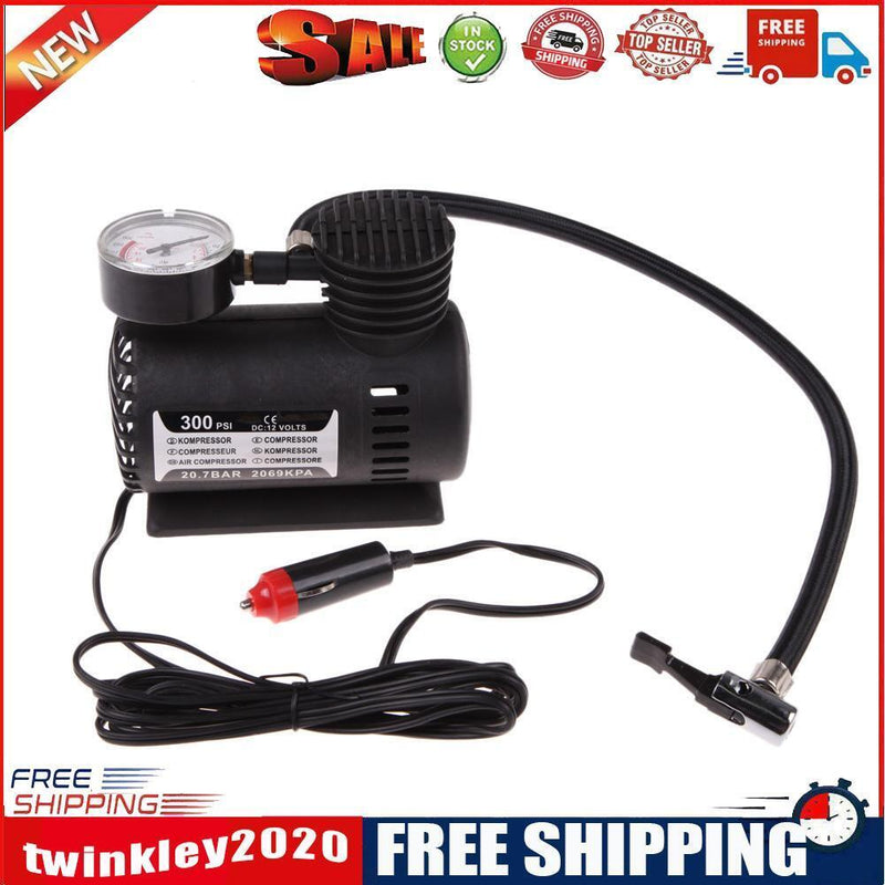 Portable 12V Auto Car Electric Air Compressor Tire Infaltor Pump 300 PSI XR