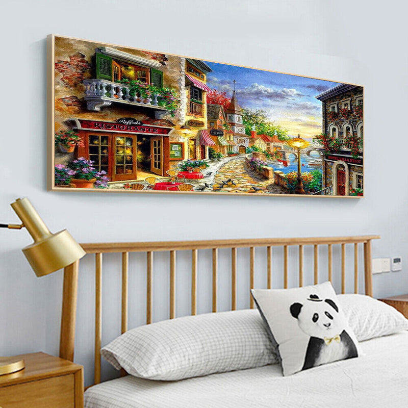 Spot Drill Handicraft Full Drill Diamond Painting Streetscape Mosaic 80x40CM