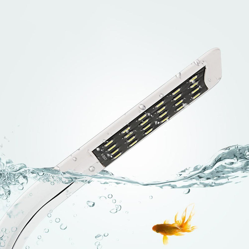 LED Waterproof Aquarium Light Fish Tank Plant Grow Clip Lamp (White White) Newly