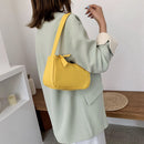 Simple Elegant Women Small Shoulder Bag Pure Color Zipper Casual Sling Handbags