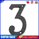Metal Digital Number Cast Iron House Sign Doorplate DIY Cafe Wall Decor (3)