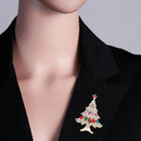 Fashion Cute Christmas Tree Star Crystal Women Charm Brooch Pin Jewelry Gifts~
