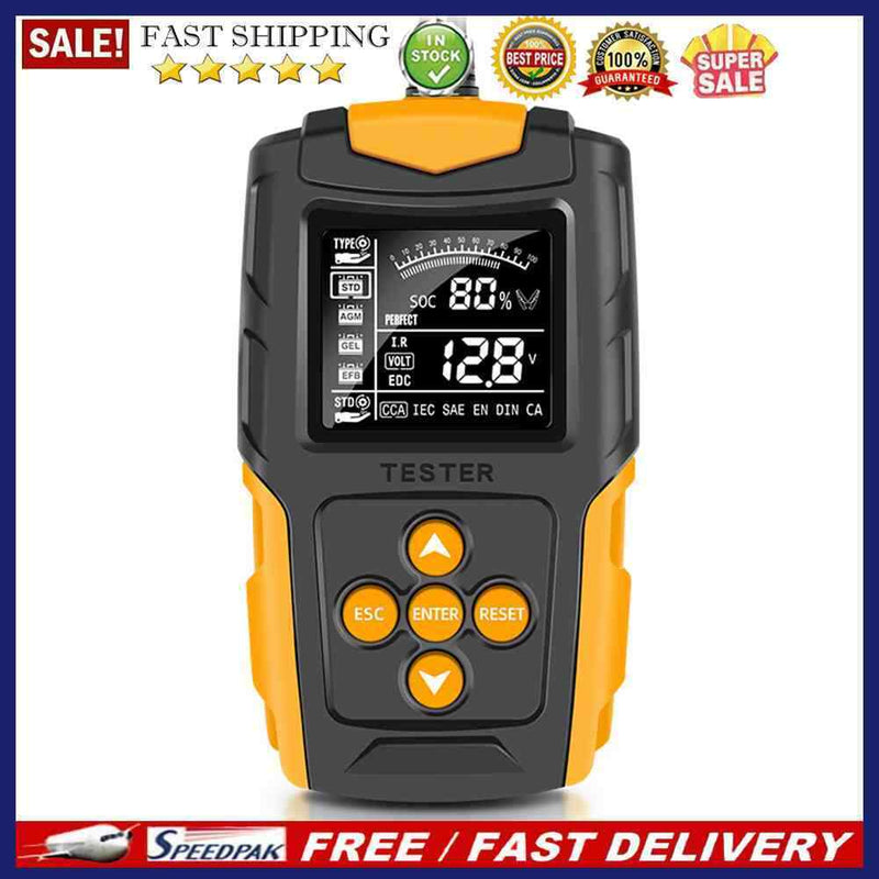 Vehicle Gel AGM WET Battery Analyzer LCD Digital Automotive Car Battery Tester