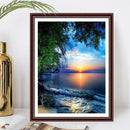Sunrise Frameless Oil Paint by Numbers Kit DIY Handpainted Artistic Picture