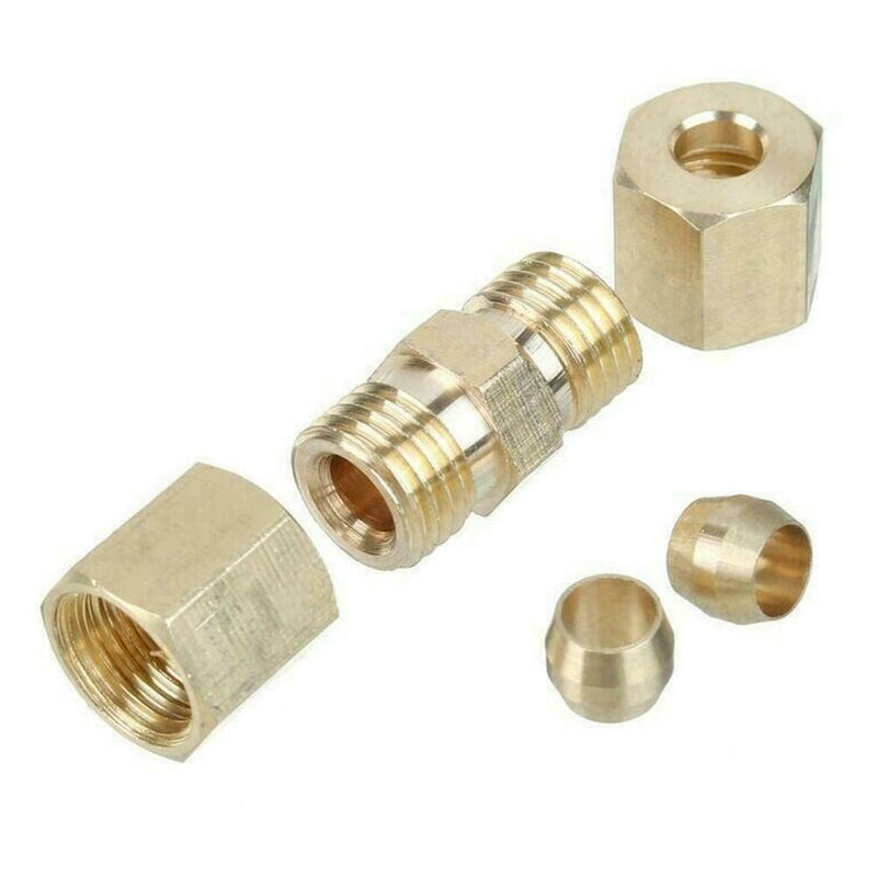 Brake Lines Union Auto Brass Replacement Compression Connector Durable Q7O3