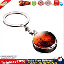 Solar System Metal Pendant Galaxy Earth Mars Glass Moon Keychain (Mars) Newly