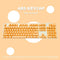 104pcs Universal Mechanical Keyboard Keycap PC Bakclit Key Cap Set (Yellow)