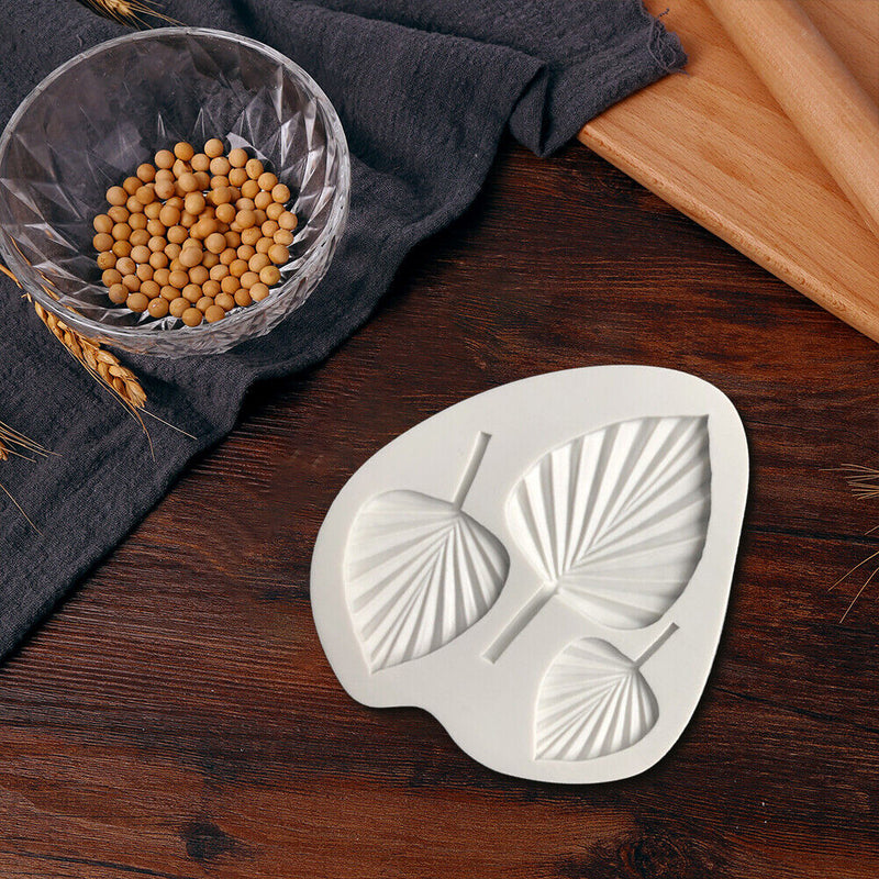 Palm Leaf Silicone Molds Sugarcraft Making Fondant Cupcake Decorating Tools