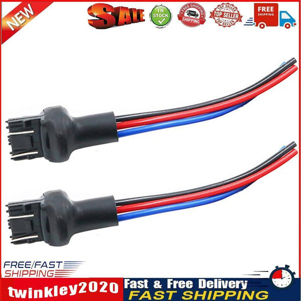 2pcs 7443 T20 Bulb Connector Male Adapter for Car Turn Signal Bulb Socket Newly