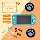 4pcs Cute Cat Paw Silicone Thumb Stick Cover Caps for Nintendo Switch Control