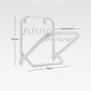 Foldable Garbage Bag Holder Accessories Hanging Rack for Camping Picnic (White)