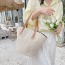 Casual Handmade Straw Portable Shoulder Tote Bag Beach Large Capacity Handbag