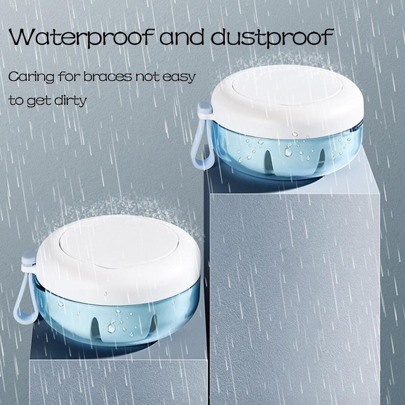 Orthodontic Retainer Braces Storage Box Soaking Invisible Teeth Denture Clean/