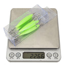 5pcs Luminous Shrimp Lures 8cm Squid Jig Hook Octopus Hard Baits (Green) Newly